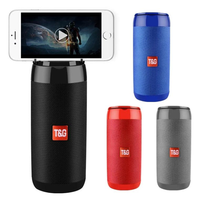 Compact Bluetooth Speaker For Travel And Desk Listening portable travel speaker with phone stand Bluetooth FM MicroSD USB playback