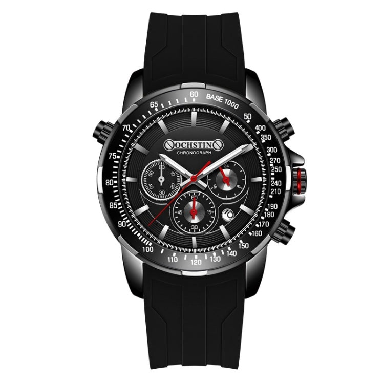 OCHSTIN 6125A Multi Function Chronograph Men  Sports Silicone Quartz Waterproof Men  Watch