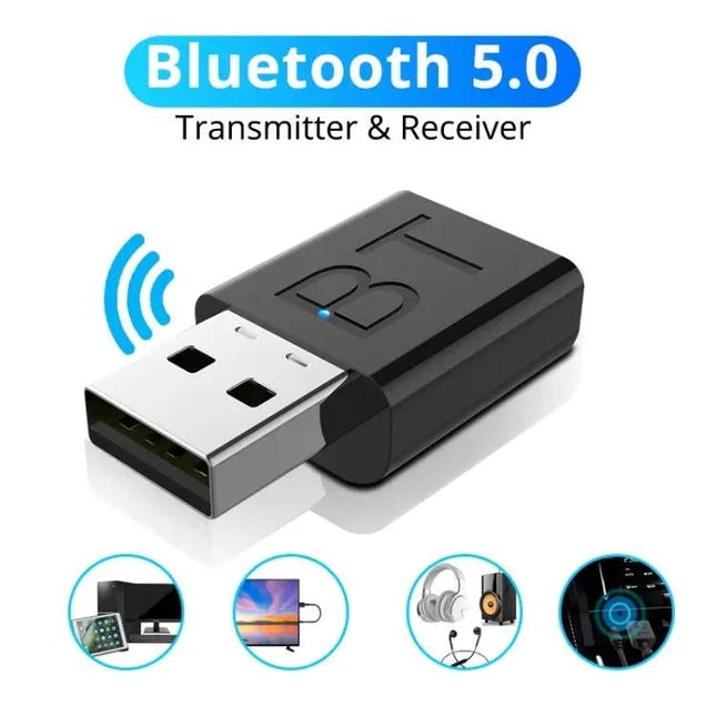 Bluetooth 5.0 USB/AUX Receiver Car Stereo Wireless Adapter | Syndmart