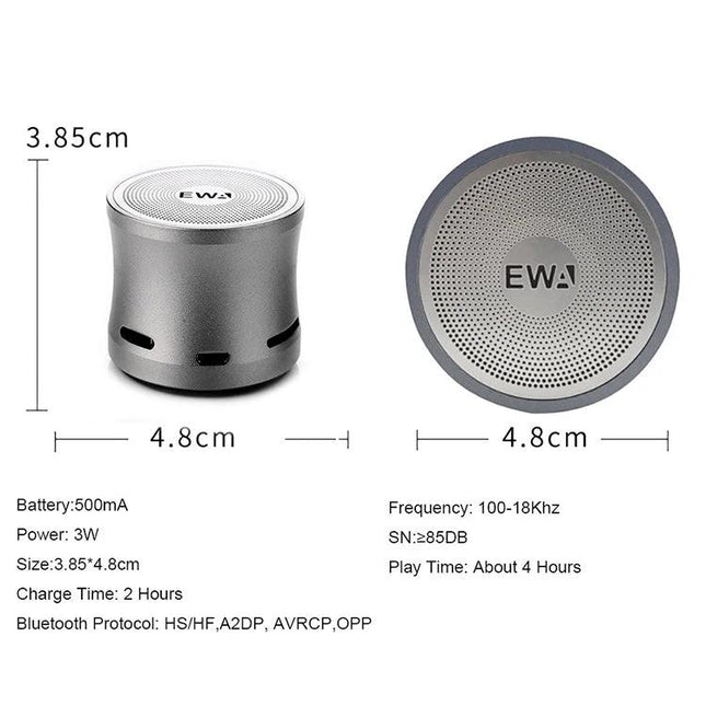 EWA Compact Shower Speaker For Portable Daily Hands Free Use compact splash-resistant Bluetooth speaker for shower