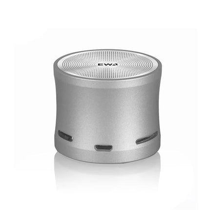 EWA Compact Shower Speaker For Portable Daily Hands Free Use compact silver Bluetooth speaker for shower and travel