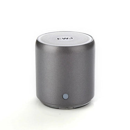 EWA Compact Portable Speaker For Home And Travel Use compact cylindrical gray Bluetooth speaker for kitchen and travel