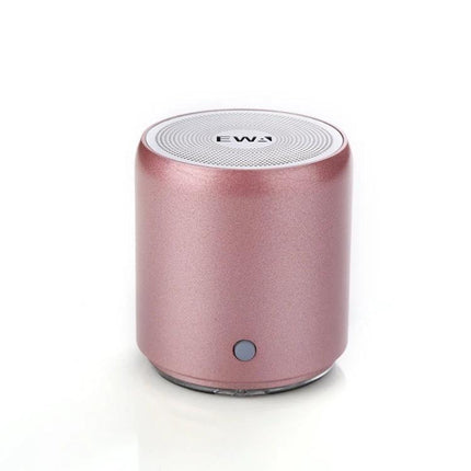 EWA Compact Portable Speaker For Home And Travel Use - rose gold cylindrical mini speaker for kitchen, travel, hands-free calls