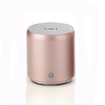 EWA Compact Portable Speaker For Home And Travel Use compact rose gold cylindrical Bluetooth speaker for travel