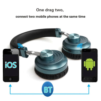 Wireless Headset For Commuting Music And Hands Free Calls folding Bluetooth 5.0 headset with dual phone connection