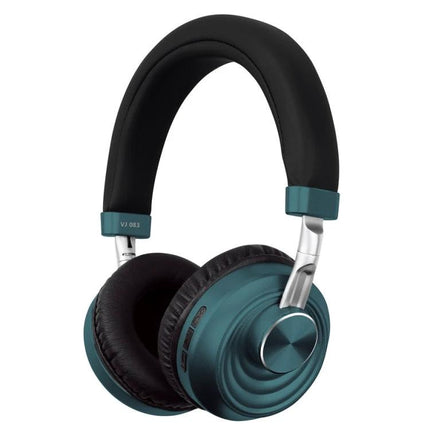 Wireless Headset For Commuting Music And Hands Free Calls VJ083 folding Bluetooth 5.0 with wired 3.5mm, teal