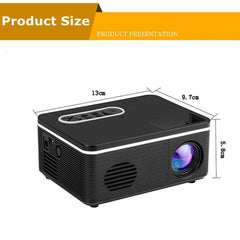 Portable Mini Projector S361 - 80 Lumens, 480x320 Resolution, Supports 1080P