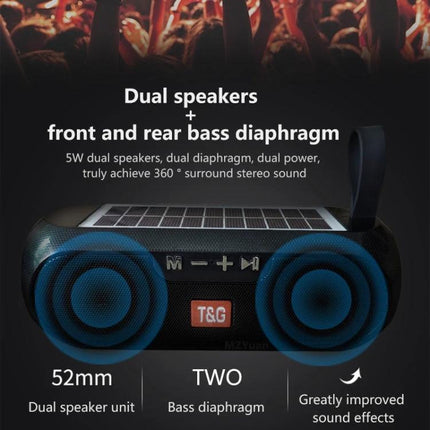 TG Solar Portable Speaker For Outdoor Picnics And Hikes compact solar Bluetooth waterproof speaker with dual speakers