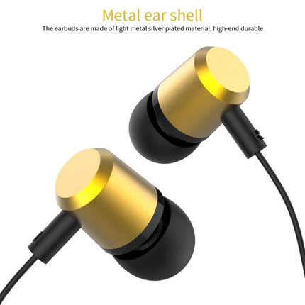 Cat Ear Bluetooth Headset With LED Lights For Commuting And Casual Use gold metal earbud close-up showcasing compact design and cable