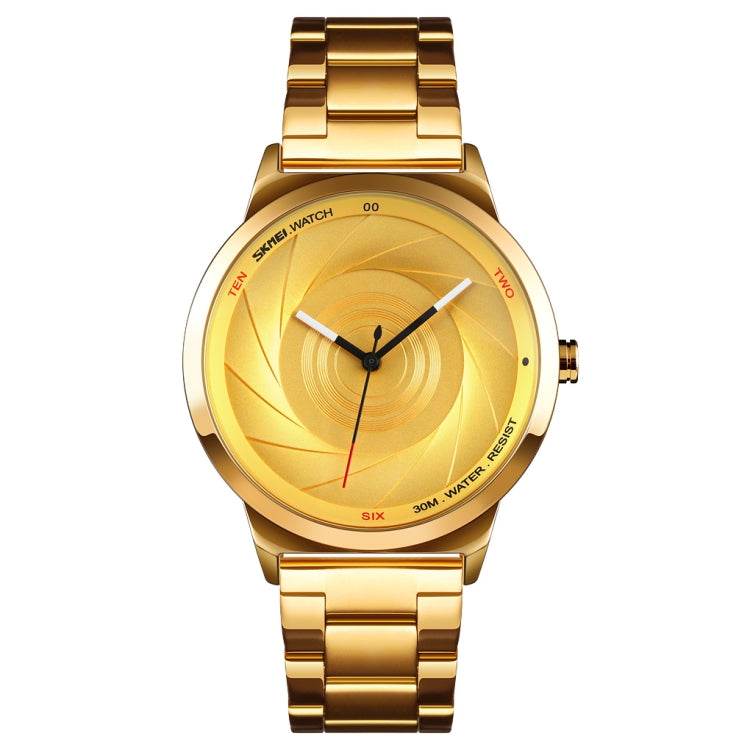 Skmei 9210 Fashion Trend Mens Business Wristwatch Gold Quartz