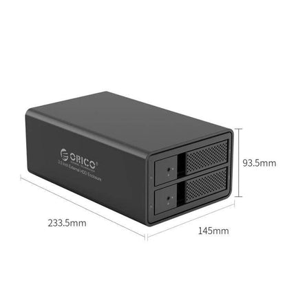 Orico 9528U3 Enclosure for 3.5-Inch External Hard Drives - dual-bay USB 3.0 external HDD enclosure, 233.5x145x93.5mm, desktop backup solution