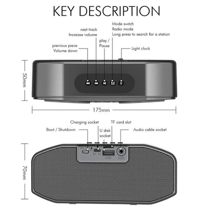 Owl Bluetooth Speaker With Alarm And Night Light For Bedside compact owl speaker with lights and alarm controls
