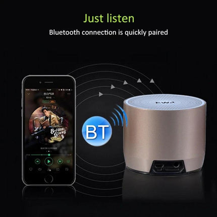 EWA Mini Bluetooth Speaker For Travel, Workouts, Home compact metal mesh water-resistant speaker paired with phone