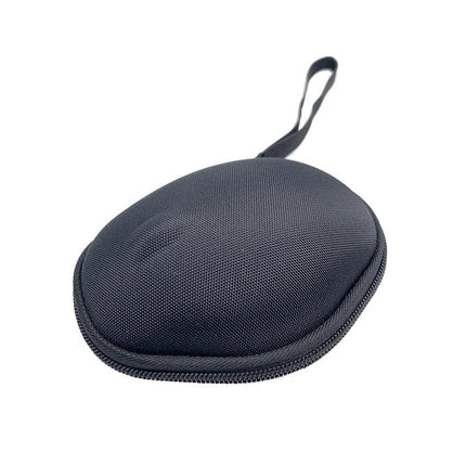 Durable EVA Hard Case for Wireless Mouse Travel Protection – black zippered EVA shell with wrist strap for compact travel storage