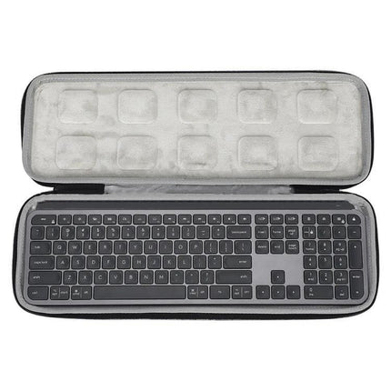 Protective Travel Bag for Logitech MX Keys Advanced Keyboard - custom-molded padded case with zipper protection for travel and storage