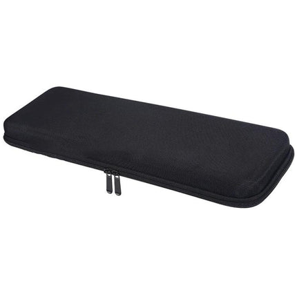 Protective Travel Bag for Logitech MX Keys Advanced Keyboard — black custom-molded hard shell case with zipper for safe travel