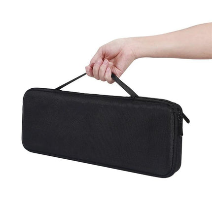 Protective Travel Bag for Logitech MX Keys Advanced Keyboard - black zippered carrying case with handle for travel protection
