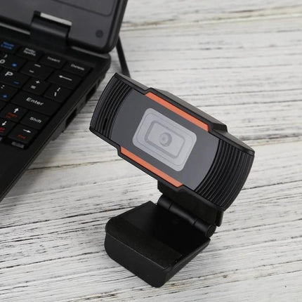 HXSJ Rotatable Webcam with Microphone for Video Calls - 480P rotatable USB webcam on laptop clip, true color image for clear video calls