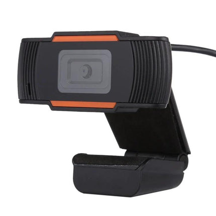 HXSJ Rotatable Webcam with Microphone for Video Calls - black 480P rotatable webcam on adjustable clip mount, built-in mic for clear virtual meetings