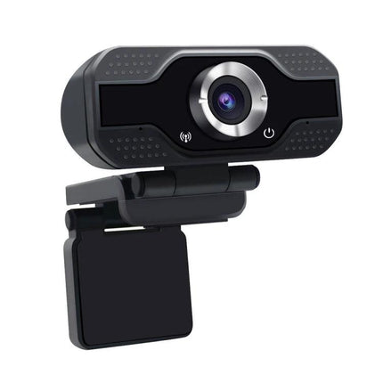 High-Definition Webcam with Built-In Microphone for Video Calls and Streaming, 1080p HD wide-angle webcam with auto light correction and noise reduction