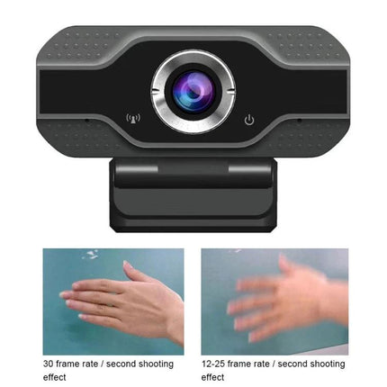 High-Definition Webcam with Built-In Microphone for Video Calls and Streaming – 1080p HD webcam with auto light correction, wide-angle view and noise reduction