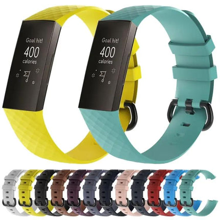Diamond Silicone Band For Fitbit Charge 3 190x18mm