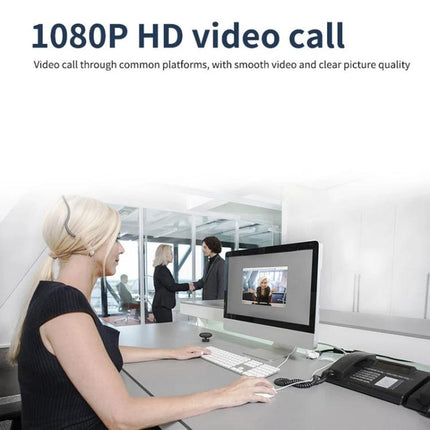 High-Quality USB Webcam for Video Calls and Streaming capturing 1080p HD video with automatic low-light enhancement for clear remote work and streaming