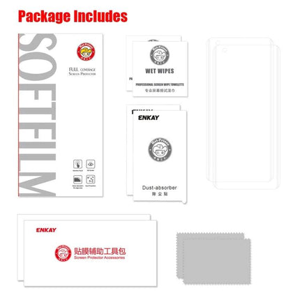 3D Curved Full Screen Protector For Xiaomi Mi 10 And Mi 10 Pro package contents showing PET film, wet wipes, dust absorber and installation accessories
