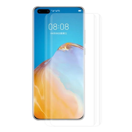 Enkay Hat-Prince 2-Pack Full Screen PET Curved Protector For Huawei P40 Pro Keeps Your Screen Clear In Everyday Use - clear curved screen protectors shown on Huawei P40 Pro