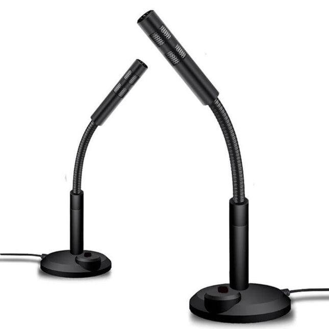 Portable USB Condenser Microphone for Computer and Gaming Use — compact gooseneck desktop mic for streaming, calls, podcasting