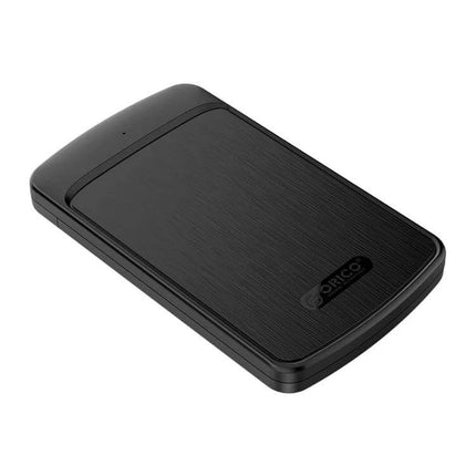 Orico 2.5-Inch Hard Drive Enclosure for Portable Storage – sleek black USB 3.0 external enclosure for 2.5-inch SATA HDD/SSD, plug-and-play backup and travel storage