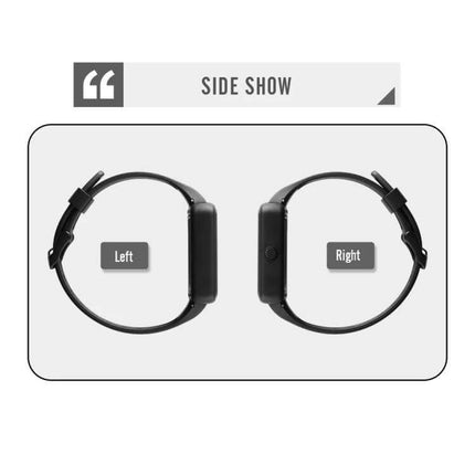 Skmei Waterproof Square LED Watch for Couples Daily Use - side view showing left and right profiles of black square digital watches
