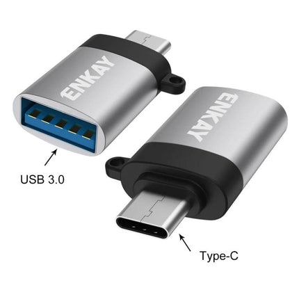 ENKAY Adapter for Everyday Device Connections On the Go - compact USB 3.0 to Type-C adapter for file transfer and charging