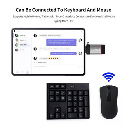 ENKAY Adapter for Everyday Device Connections On the Go connecting tablet to USB keyboard and mouse for file transfer and charging