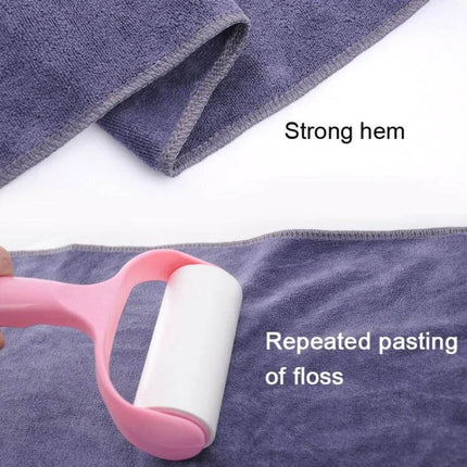 Salon Bath Towel 80x180cm Soft Absorbent for Hairdressers displayed with strong hem and lint roller removing fuzz