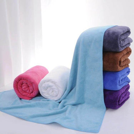 Salon Bath Towel 80x180cm Soft Absorbent for Hairdressers - soft colorful salon towels stacked and draped