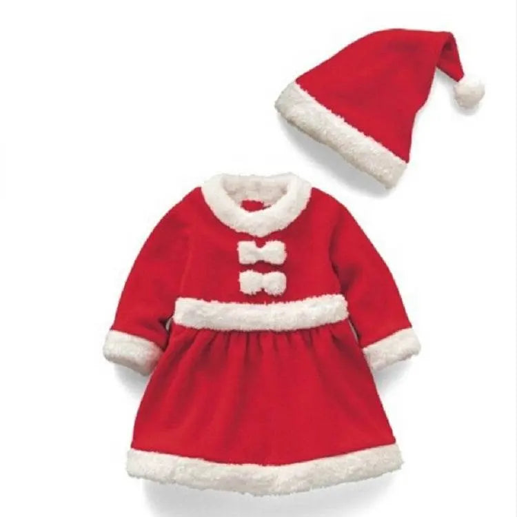 Santa Claus Costume and Hat Set for Kids 80cm to 150cm