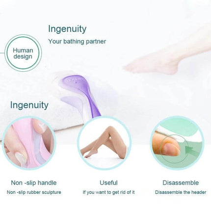 Schick Women’s Razor For Sensitive Skin Everyday Use displayed with non-slip handle, widened blade heads, lubricating soap ring and interchangeable tool heads