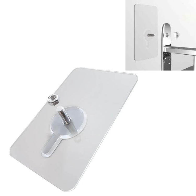 Screw Sticky Hook Wall Hanging Transparent Easy To Use – transparent adhesive wall hook 50x80mm with 4mm screw for keys, cords, towels