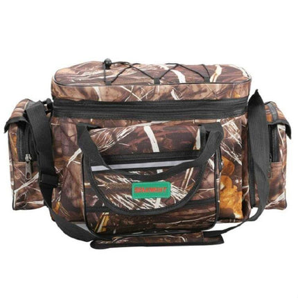 SeaKnight Lure Bag For Fishing Gear Shoulder Messenger lightweight camo nylon tackle bag with main 380×220×270mm pocket and side pouches