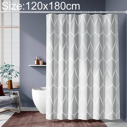 Shower Curtain Light Grey Geometric Pattern, Waterproof, Bathroom - Thick polyester waterproof shower curtain for family bathrooms