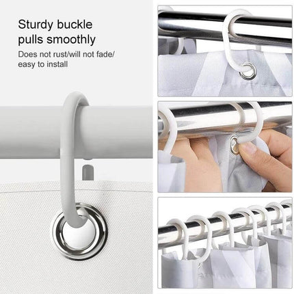 Shower Curtain Light Grey Geometric Pattern, Waterproof, Bathroom with sturdy rings and reinforced grommets for easy installation