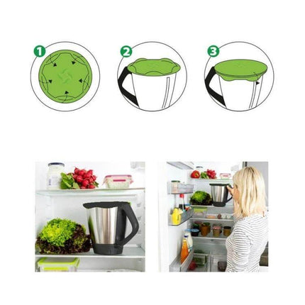 Silicone Airtight Lid For Food Storage Fridge Or Counter sealing Thermomix TM6 TM5 TM31 bowl in fridge and on counter