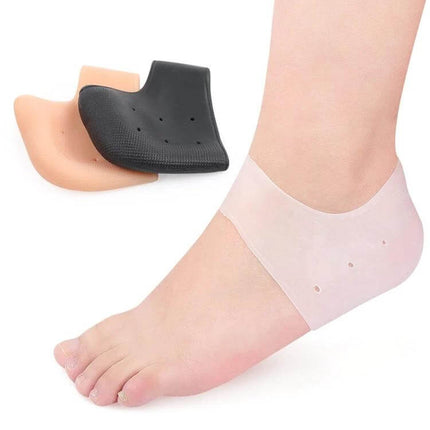 Silicone Anti Crack Heel Cover For Daily Foot Comfort One Size - SEBS silicone perforated heel sleeve for moisturizing and cushioning dry cracked heels