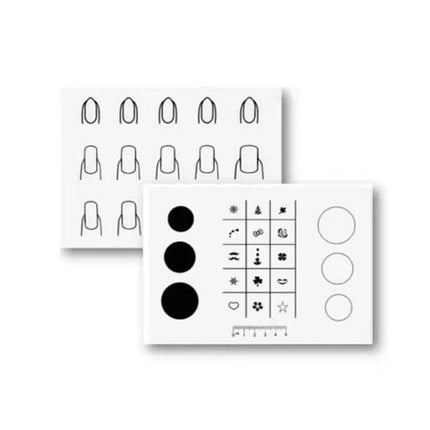 Silicone Manicure Pads For Nail Art Practice Set 21x15cm A B reusable silicone practice pad with nail guides stamping test circles