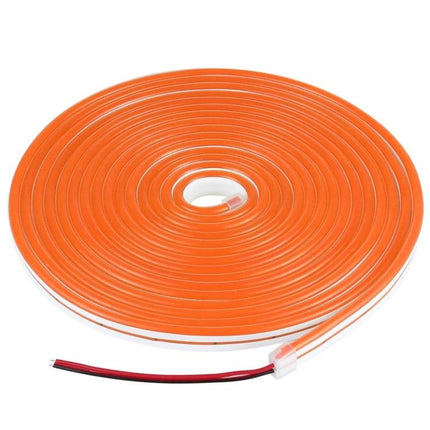 Silicone Neon LED Strip Light, Bendable For Home Decor rolled orange silicone strip with connector and 5m cable, IP65 waterproof accent lighting