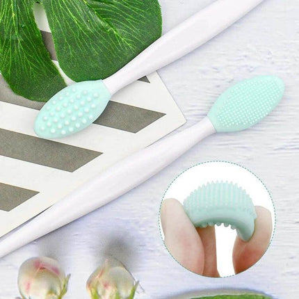 Silicone Nose Cleaning Brush Double-Sided Pore Cleansing soft silicone double-sided nose and T-zone pore cleanser with ergonomic handle