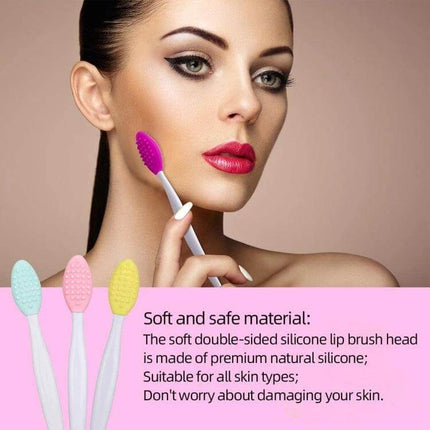 Silicone Nose Cleaning Brush Double-Sided Pore Cleansing - double-sided silicone nose and T-zone pore cleanser with small ergonomic handle