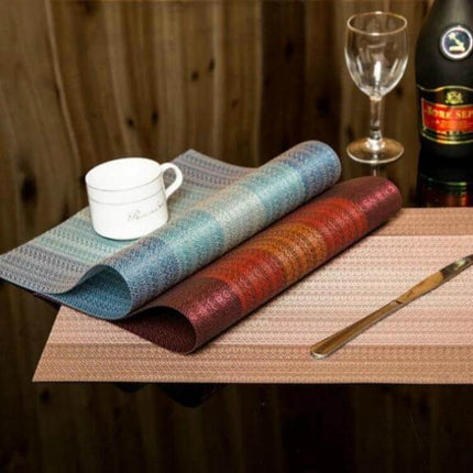 Silicone Placemat 2 Pack 45x30 Cm For Coffee Table Use - two modern rectangle silicone mats protecting table from spills and heat