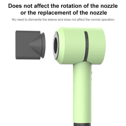Silicone Shockproof Case Keeps Dyson Hairdryer Safe During Daily Use - light green sleeve protects nozzle without affecting rotation